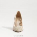 Sam Edelman Haselnussbrauner spitzer Zehenabsatz Frauen Elfenbein Schuhwerk 2P8JNV139 - Image 3