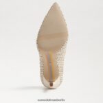 Sam Edelman Haselnussbrauner spitzer Zehenabsatz Frauen Elfenbein Schuhwerk 2P8JNV139 - Image 6