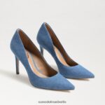 Sam Edelman Haselnussbrauner spitzer Zehenabsatz Frauen gewaschenes Indigo Schuhwerk 2P8JNV141