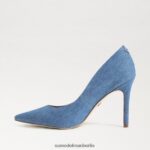 Sam Edelman Haselnussbrauner spitzer Zehenabsatz Frauen gewaschenes Indigo Schuhwerk 2P8JNV141 - Image 4
