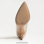 Sam Edelman Haselnussbrauner spitzer Zehenabsatz Frauen hellgoldenes Leder Schuhwerk 2P8JNV147 - Image 6