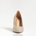 Sam Edelman Haselnussbrauner spitzer Zehenabsatz Frauen hellgoldenes Netz Schuhwerk 2P8JNV136 - Image 3