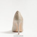 Sam Edelman Haselnussbrauner spitzer Zehenabsatz Frauen hellgoldenes Netz Schuhwerk 2P8JNV136 - Image 5