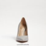 Sam Edelman Haselnussbrauner spitzer Zehenabsatz Frauen kieselgraues Leder Schuhwerk 2P8JNV151 - Image 3