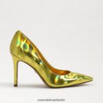 Sam Edelman Haselnussbrauner spitzer Zehenabsatz Frauen Mimosa Goldmetallic Schuhwerk 2P8JNV155 - Image 2