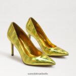Sam Edelman Haselnussbrauner spitzer Zehenabsatz Frauen Mimosa Goldmetallic Schuhwerk 2P8JNV155