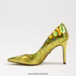 Sam Edelman Haselnussbrauner spitzer Zehenabsatz Frauen Mimosa Goldmetallic Schuhwerk 2P8JNV155 - Image 4