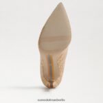 Sam Edelman Haselnussbrauner spitzer Zehenabsatz Frauen Natürlicher Multi-Bast Schuhwerk 2P8JNV142 - Image 6