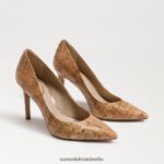 Sam Edelman Haselnussbrauner spitzer Zehenabsatz Frauen Naturkork Schuhwerk 2P8JNV158