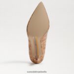 Sam Edelman Haselnussbrauner spitzer Zehenabsatz Frauen Naturkork Schuhwerk 2P8JNV158 - Image 6