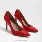 Sam Edelman Haselnussbrauner spitzer Zehenabsatz Frauen Pariser rotes Leder Schuhwerk 2P8JNV137