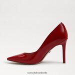Sam Edelman Haselnussbrauner spitzer Zehenabsatz Frauen rubinrotes Lackleder Schuhwerk 2P8JNV161 - Image 4