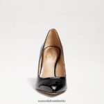 Sam Edelman Haselnussbrauner spitzer Zehenabsatz Frauen schwarzes Lackleder Schuhwerk 2P8JNV159 - Image 3