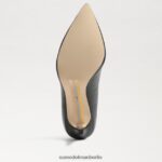 Sam Edelman Haselnussbrauner spitzer Zehenabsatz Frauen schwarzes Leder Schuhwerk 2P8JNV146 - Image 6