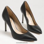 Sam Edelman Haselnussbrauner spitzer Zehenabsatz Frauen schwarzes Leder Schuhwerk 2P8JNV146 - Image 7