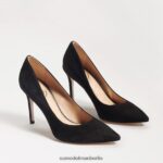 Sam Edelman Haselnussbrauner spitzer Zehenabsatz Frauen schwarzes Wildleder Schuhwerk 2P8JNV162