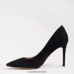 Sam Edelman Haselnussbrauner spitzer Zehenabsatz Frauen schwarzes Wildleder Schuhwerk 2P8JNV162 - Image 4