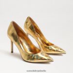 Sam Edelman Haselnussbrauner spitzer Zehenabsatz Frauen Vegas Gold Schuhwerk 2P8JNV154