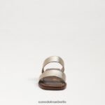 Sam Edelman Haydee Slide-Sandale Frauen Blattgoldleder Schuhwerk 2P8JNV574 - Image 3