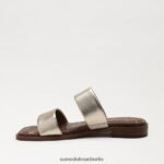 Sam Edelman Haydee Slide-Sandale Frauen Blattgoldleder Schuhwerk 2P8JNV574 - Image 4