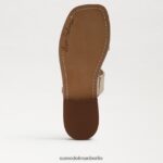 Sam Edelman Haydee Slide-Sandale Frauen Blattgoldleder Schuhwerk 2P8JNV574 - Image 6