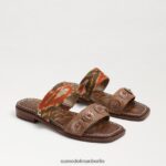 Sam Edelman Hera Slide-Sandale Frauen Sonnenuntergangsorange/Cuoio Schuhwerk 2P8JNV742