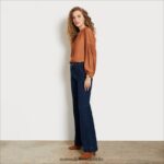 Sam Edelman High-Rise-Bay-Schlaghose Frauen atlantisch Bekleidung 2P8JNV1250 - Image 2