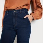 Sam Edelman High-Rise-Bay-Schlaghose Frauen atlantisch Bekleidung 2P8JNV1250 - Image 3