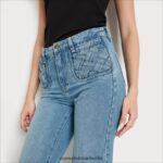 Sam Edelman High-Rise-Hose mit Bay-Taschen Frauen Espe Bekleidung 2P8JNV1227 - Image 3