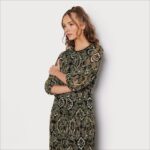 Sam Edelman Hochgeschlossener Maxi-Loden Frauen dunkelgrün Bekleidung 2P8JNV1159 - Image 3