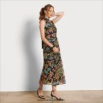 Sam Edelman Hochgeschlossenes, besticktes Maxikleid Frauen schwarz-multi Bekleidung 2P8JNV1069 - Image 3
