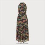 Sam Edelman Hochgeschlossenes, besticktes Maxikleid Frauen schwarz-multi Bekleidung 2P8JNV1069 - Image 5