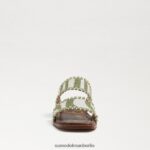 Sam Edelman Hopie Slide-Sandale Frauen Farn/natürliches Zebraleinen Schuhwerk 2P8JNV821 - Image 3