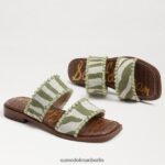 Sam Edelman Hopie Slide-Sandale Frauen Farn/natürliches Zebraleinen Schuhwerk 2P8JNV821 - Image 7