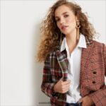 Sam Edelman Imogen-Blazer Frauen Alexa Indie Plaid Bekleidung 2P8JNV1296 - Image 2