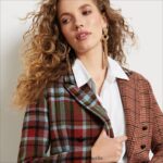 Sam Edelman Imogen-Blazer Frauen Alexa Indie Plaid Bekleidung 2P8JNV1296 - Image 3