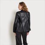 Sam Edelman Imogen-Blazer Frauen schwarzer Rand Bekleidung 2P8JNV1262 - Image 4