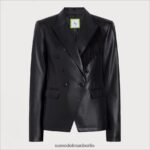 Sam Edelman Imogen-Blazer Frauen schwarzer Rand Bekleidung 2P8JNV1262 - Image 5