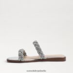 Sam Edelman Inette-Slide-Sandale Frauen weiches Silber Schuhwerk 2P8JNV693 - Image 4