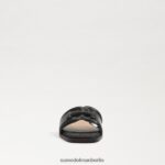 Sam Edelman Irina Slide-Sandale Frauen schwarze Eidechse Schuhwerk 2P8JNV3 - Image 3