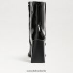 Sam Edelman Ivette-Stiefeletten Frauen schwarzes Lackleder Schuhwerk 2P8JNV805 - Image 5