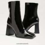 Sam Edelman Ivette-Stiefeletten Frauen schwarzes Lackleder Schuhwerk 2P8JNV805 - Image 7