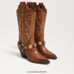 Sam Edelman Jackie Westernstiefel Frauen geröstete Kastanie Schuhwerk 2P8JNV835