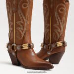 Sam Edelman Jackie Westernstiefel Frauen geröstete Kastanie Schuhwerk 2P8JNV835 - Image 7