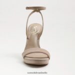 Sam Edelman Jade-Knöchelriemenabsatz Frauen Cappuccino-Wildleder Schuhwerk 2P8JNV391 - Image 3