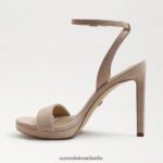 Sam Edelman Jade-Knöchelriemenabsatz Frauen Cappuccino-Wildleder Schuhwerk 2P8JNV391 - Image 4