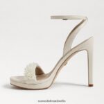 Sam Edelman Jade-Perla-Knöchelriemenabsatz Frauen modernes Elfenbein Schuhwerk 2P8JNV615 - Image 4