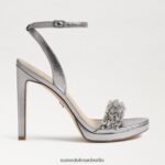 Sam Edelman Jade-Perla-Knöchelriemenabsatz Frauen Zinn Schuhwerk 2P8JNV616 - Image 2