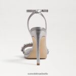 Sam Edelman Jade-Perla-Knöchelriemenabsatz Frauen Zinn Schuhwerk 2P8JNV616 - Image 5