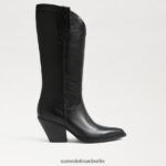Sam Edelman Jamie Westernstiefel Frauen schwarzes Leder Schuhwerk 2P8JNV851 - Image 2